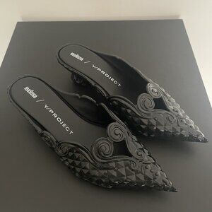 Melissa x Y/Project Black Court Shoes - US Size 7